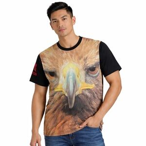 Adidas Originals Men’s T-Shirt 2XL Bold Eagle Face Graphic Black‎ Sleeves